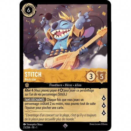 Stitch, Rock star Foil Disney Lorcana