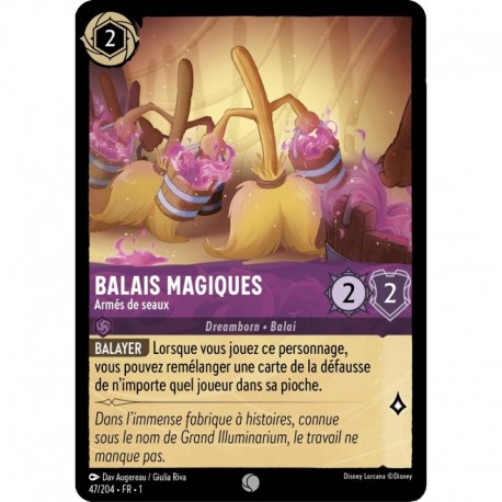 Balais magiques, Armés de seaux Foil DIsney Lorcana