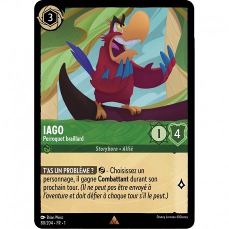 Iago, Perroquet braillard foil disney lorcana