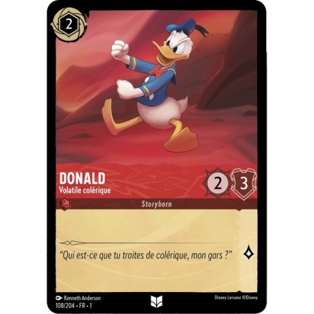 Donald, Volatile colérique foil disney lorcana