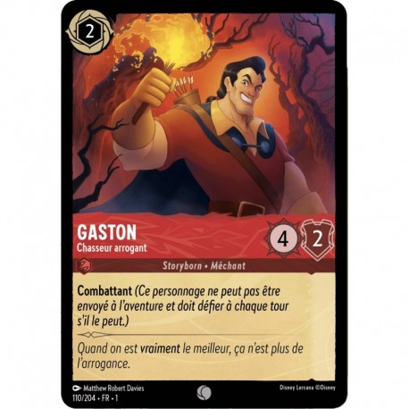 Gaston, Chasseur arrogant Foil DIsney Lorcana