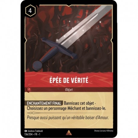 Epée de Vérité Foil DIsney Lorcana