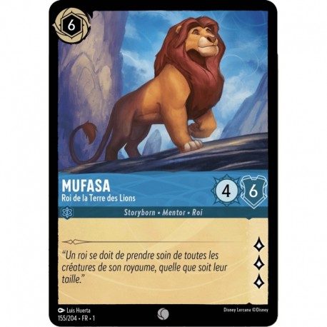 Mufasa, Roi de la Terre des Lions foil disney lorcana