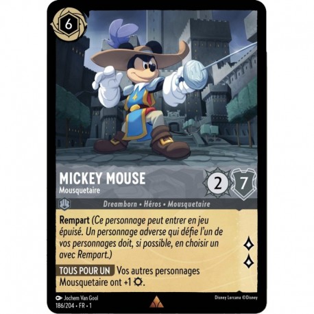 Mickey Mouse, Mousquetaire foil Disney Lorcana