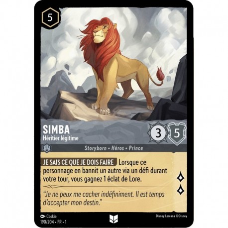 Simba, Héritier légitime foil Disney Lorcana