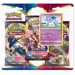 Tripack Épée et Bouclier EB01 - Ponyta de Galar / 3 Boosters Pokémon