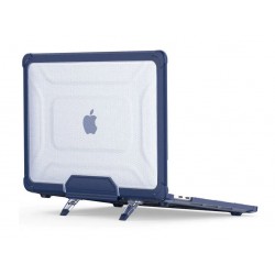 Coque de Protection Renforcée Apple MacBook Air 13" A2179, A1932 & A2337  avec Support Bleu Marine