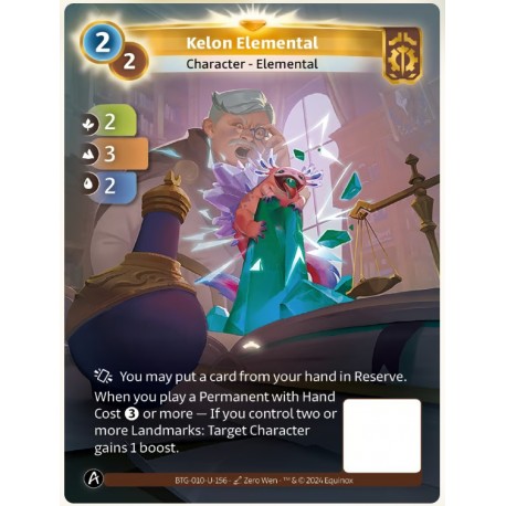 Kelon Elemental Unique card Axiom Altered TCG 