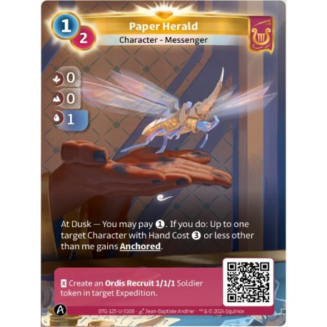 Paper Herald Unique Lyra Card Altered TCG