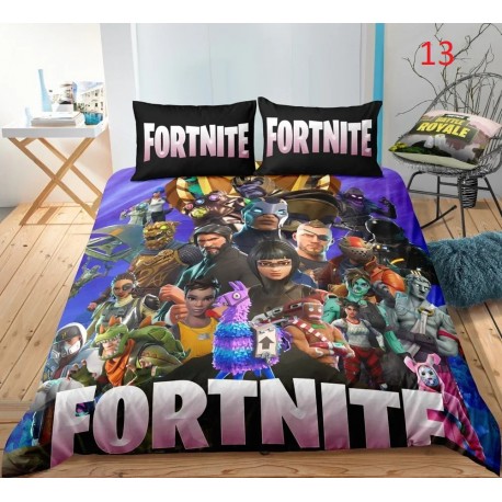 Fortnite Bedding Set Anime Battle Royale Duvet Cover with Pillowcase, 4 Bedding Sizes
