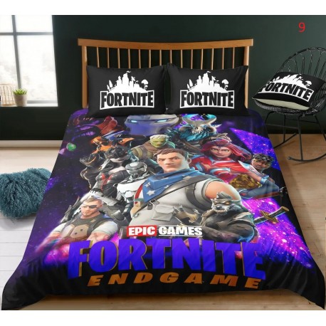 Fortnite Bedding Set Anime Battle Royale Duvet Cover with Pillowcase, 4 Bedding Sizes
