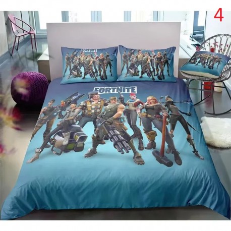 Fortnite Bedding Set Anime Battle Royale Duvet Cover with Pillowcase, 4 Bedding Sizes