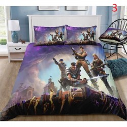 Fortnite Bedding Set Anime Battle Royale Duvet Cover with Pillowcase, 4 Bedding Sizes