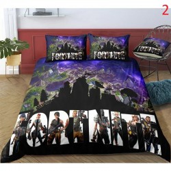 Fortnite Bedding Set Anime Battle Royale Duvet Cover with Pillowcase, 4 Bedding Sizes