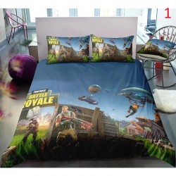 Fortnite Bedding Set Anime Battle Royale Duvet Cover with Pillowcase, 4 Bedding Sizes