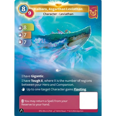 Kaibara 8/9 Unique Card Lyra Altered TCG