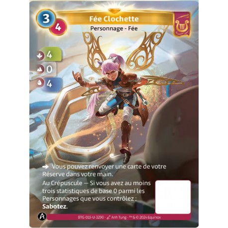 Fée Clochette carte Unique Lyra Altered TCG