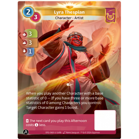 Lyra Thespian Unique Lyra Altered TCG 