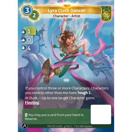 Lyra Cloth Dancer Unique Card Muna Altered