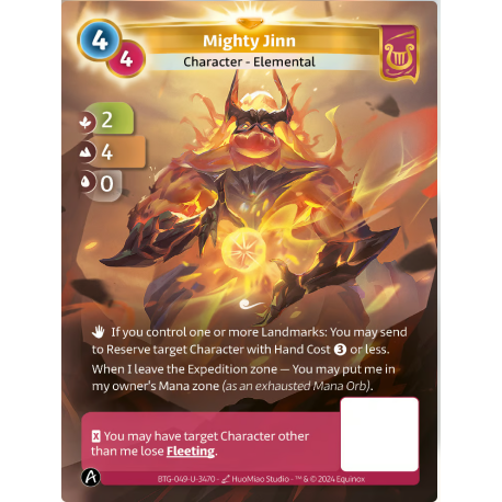 Mighty Jinn Unique Card Lyra Altered TCG