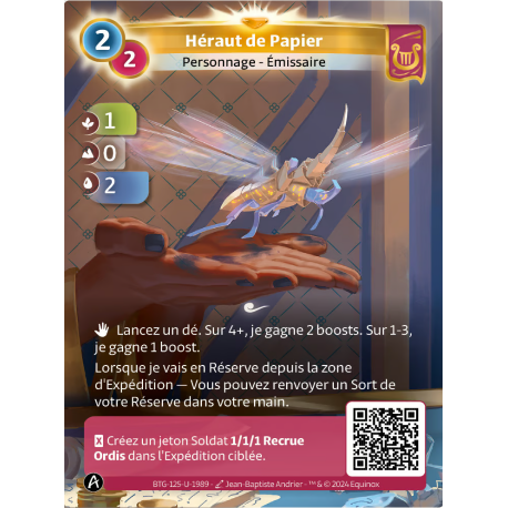 Héraut de Papier (1-0-2) Unique Lyra Altered TCG