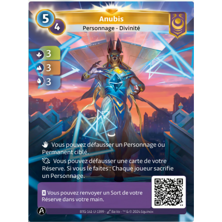 Anubis ALT FOIL Carte Unique Yzmir Altered TCG