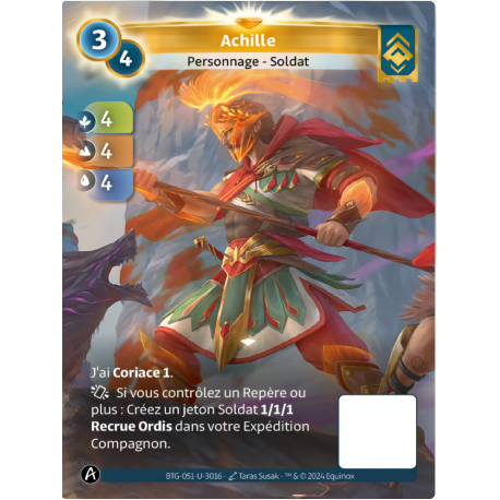 Achille 3-4 Carte Unique Ordis Altered TCG 