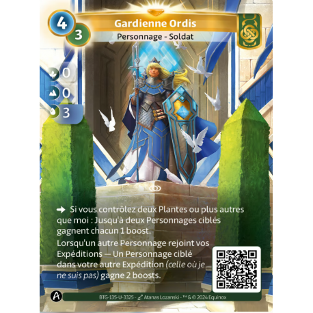 Gardienne Ordis (0-0-3) Carte Unique Muna Altered TCG