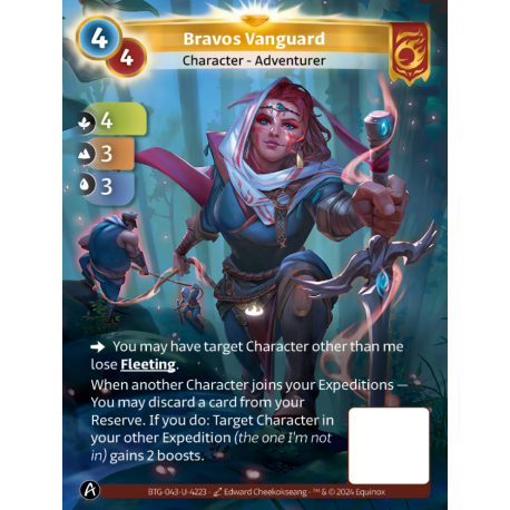 Bravos Vanguard 4-4 Unique Card Bravos Altered TCG