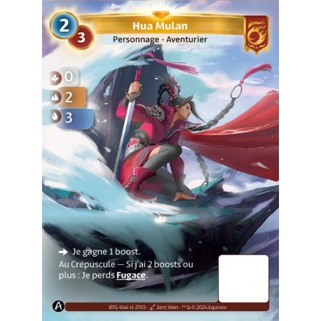 Hua Mulan 2-3 Carte Unique Bravos Altered TCG Edition KS