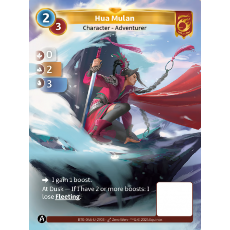 Hua Mulan 2-3 Unique Card Bravos Altered TCG Edition KS