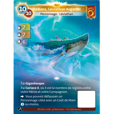 Kaibara, Léviathan Asgarthi (7-7-6) Unique Bravos Altered TCG