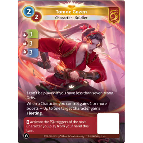 Tomoe Gozen Unique Card Bravos Altered TCG