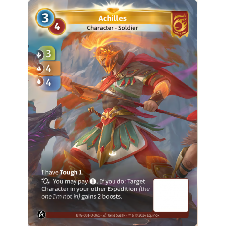 Achilles Unique Card Bravos Altered TCG