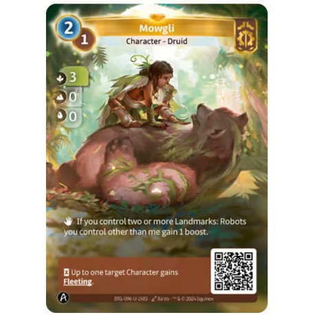 Mowgli Unique Card Axiom Altered TCG