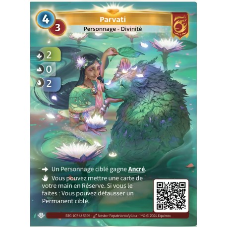 Parvati 4/3 Carte Unique Bravos Altered TCG