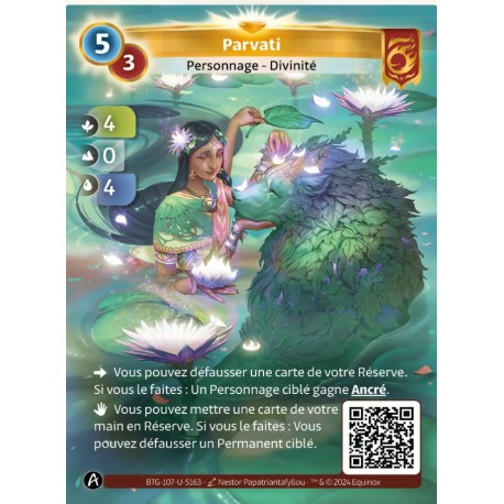 Parvati 5/3 Carte Unique Bravos Altered TCG