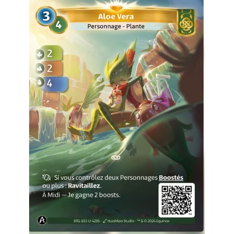 Aloe Vera (2-2-4) Carte Unique Muna Altered TCG