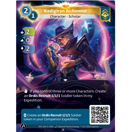 Kadigiran Alchemist Unique Card Ordis Altered TCG