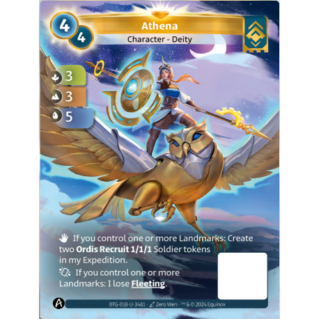 Athena ALT Unique Card Ordis Altered TCG