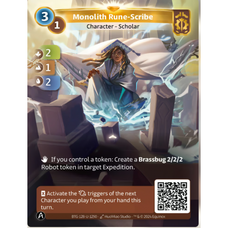 Monolith Rune-Scribe Unique Card Axiom Altered TCG