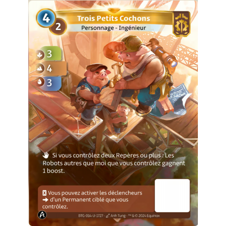 Trois Petits Cochons Carte Unique Axiom Altered TCG