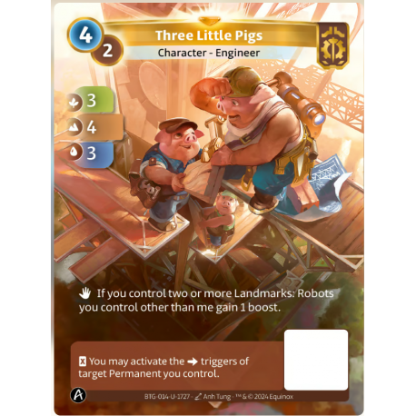 Three Little Pigs Unique Card Axiom Altered TCG