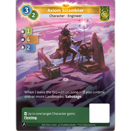 Axiom Scrambler (1-4-2) Card Unique Muna Altered TCG