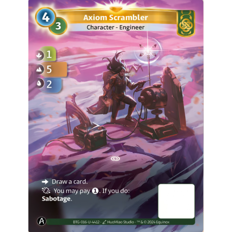 Axiom Scrambler (1-5-2) Unique Card Muna Altered TCG