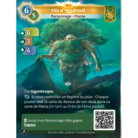 Fils d'Yggdrasil (6-3-4) Carte Unique Muna Altered TCG