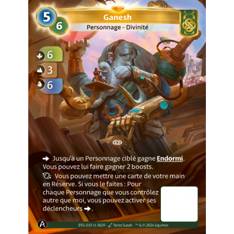 Ganesh (6-3-6) Carte Unique Muna - Altered TCG - Edition KS