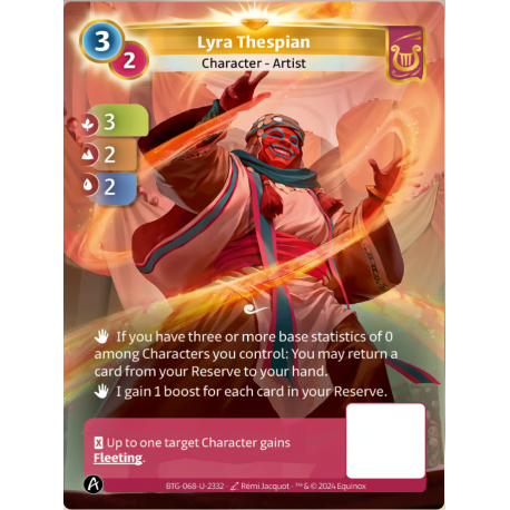 Lyra Thespian (3-2-2) Unique Lyra Altered TCG