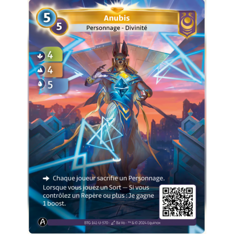 Anubis (4-4-5) ALT FOIL Carte Unique Yzmir Altered TCG