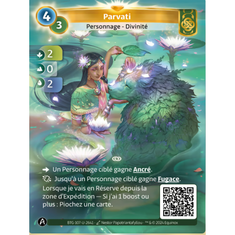 Parvati (2-0-2) Carte Unique Muna Altered TCG